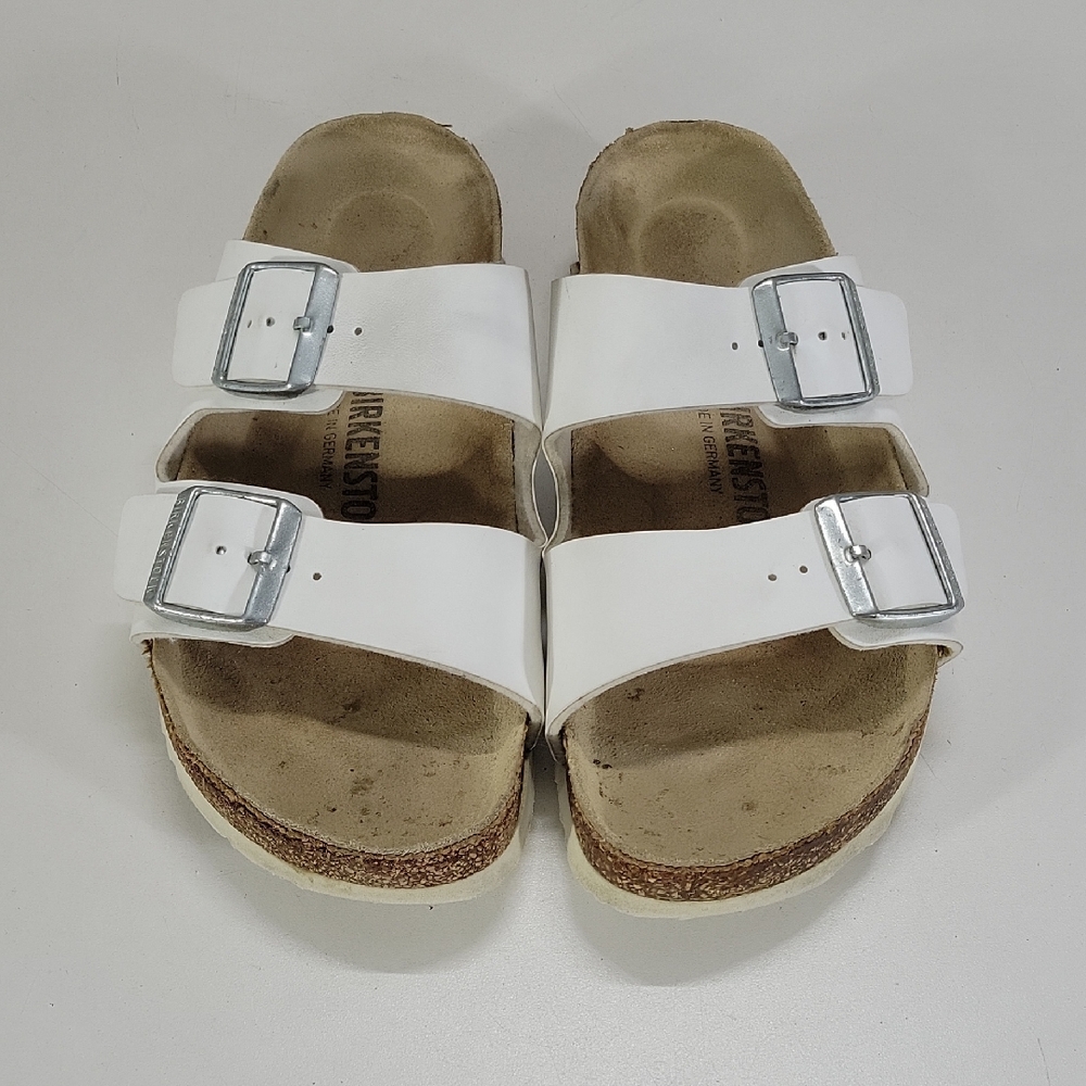 Birkenstock White Double-Buckle Sandals Sz 40 L9 M7